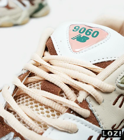کفش کتانی مردانه و زنانه کرم قهوه ای سبز NEW BALANCE 9060