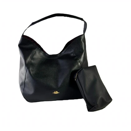 کیف دوشی دخترانه تک دسته طرح کوچ مشکی کد 101