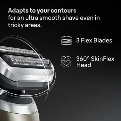 ریش تراش برقی براون braun مدل 72-C1200s با سری 360 SkinFlex
