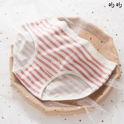 پک 12 عددی شورت زنانه نخی طرح Pink Strawberry ( سایز XL)