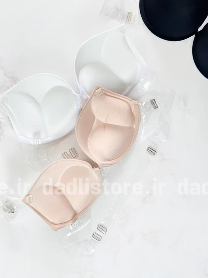 سوتین اسفنجی فنر دار پشت ژله ای بند نامرئی