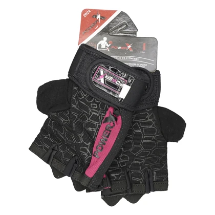 دستکش بدنسازی پاورایکس مدل 404K1376 صورتی