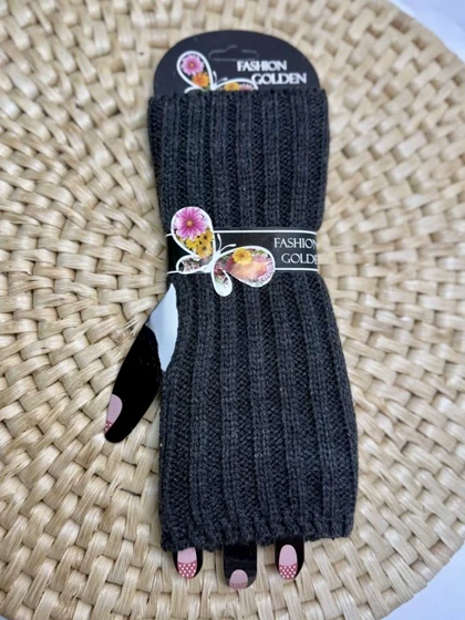 دستکش بافت دخترانه ساق کوتاه