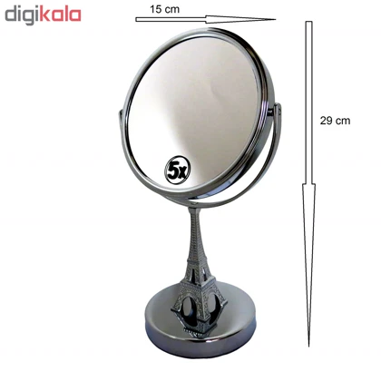 آینه آرایشی طرح ایفل کد J611 با بزرگنمایی 5X