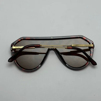عینک آفتابی و شب فریم لس فندی FENDI قهوه ای کد 3