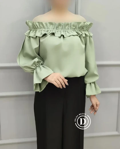 شومیز نیلای 3011