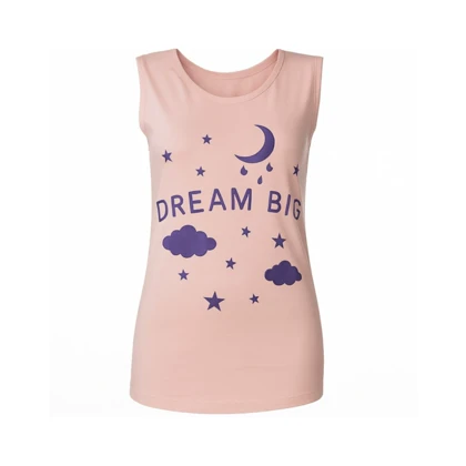 تاپ زنانه ویسکوز طرح ماه و ستاره