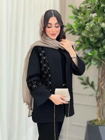 مانتو مروارید دوزی شهرزاد