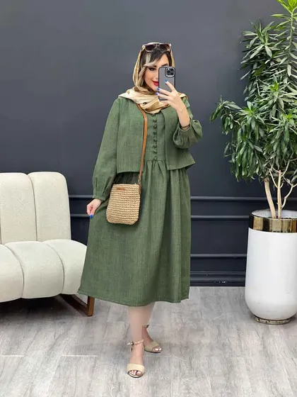 کت و پیراهن کمر پیله دار
