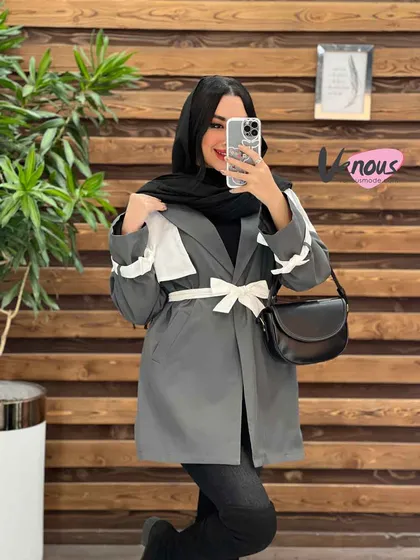 بارانی ترکیبی ژیله سفید