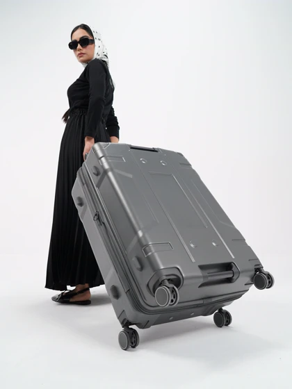 چمدان سایز متوسط مدل Rose Merry RL-204-Medium_Grey