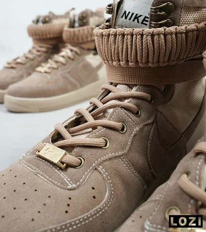 کفش کتانی ساق‌دار مردانه قهوه ای NIKE AIRFORCE AF1