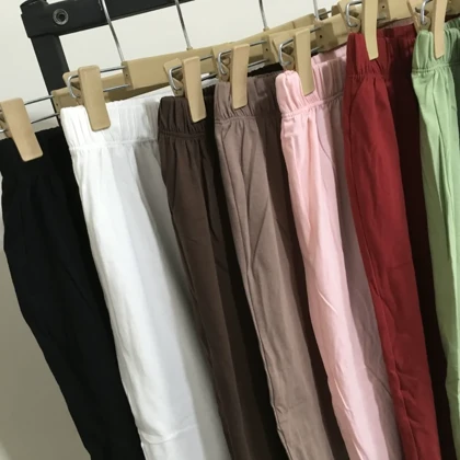 شلوارک نخ پنبه رنگی