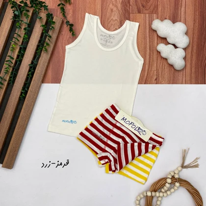 ست رکابی با دوعدد شورت پسرانه