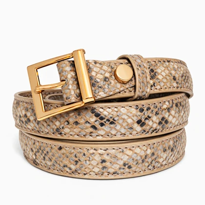 کمربند زنانه چرم یلسان مدل آتیس کد052-RTL