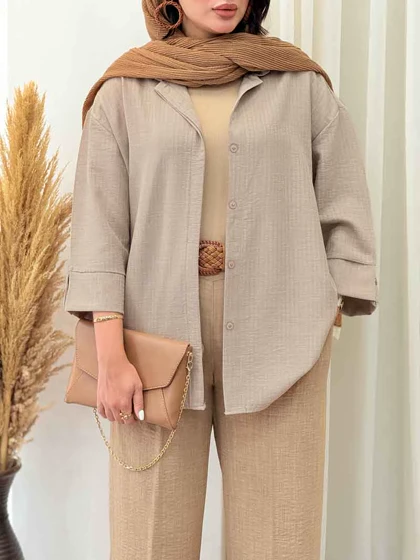 مانتو دکمه مخفی سوزان