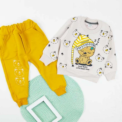 بلوز شلوار پسرانه خرس کلاه شیطونی