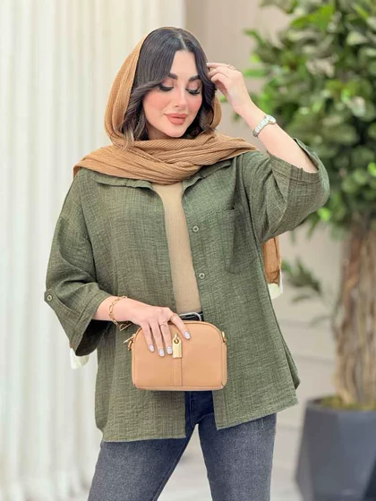شومیز آستین پاگن ثمین