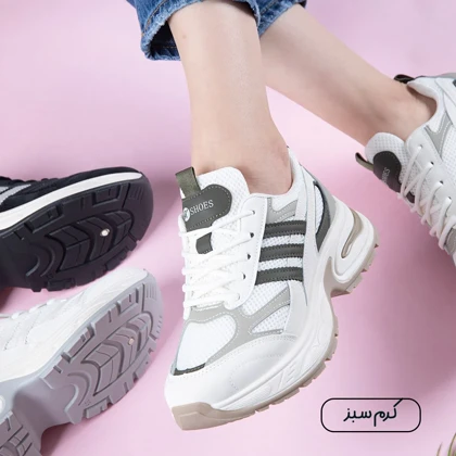 کتانی دخترانه خارجی سه خط K SHOES
