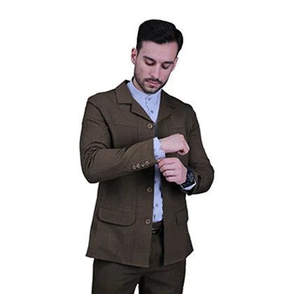 کت و شلوار قهوه ای 09