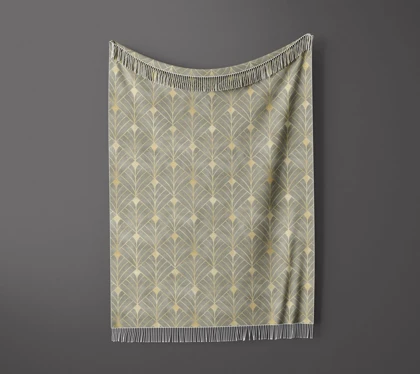 شال مبل ریش دار sofa shawl 222