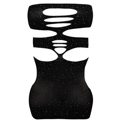 سرهمی فانتزی مشکی مدل نگین‌دار کد 4860-7143