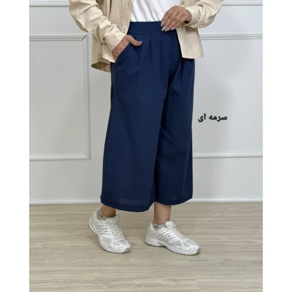 شلوار واید لگ لینن