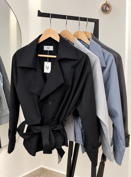 بارانی آستردار زنانه مدل ترنچ zara