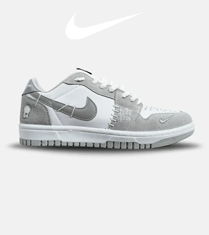 کفش کتانی مردانه و زنانه طوسی سفید نایک NIKE jordan Vodoo مدل 6061