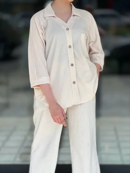 مانتو دکمه چوبی کد 560