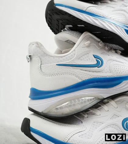 کفش کتانی مردانه سفید آبی Nike air max pluse