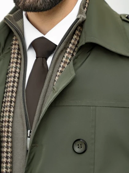 بارانی 8دکمه سبز کدr114