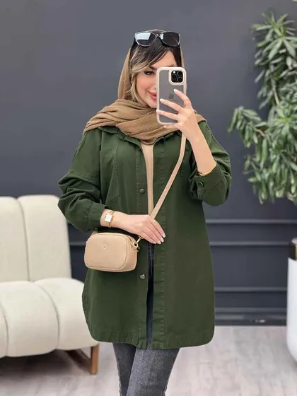 مانتو کتان دو جیب بالا تانیا
