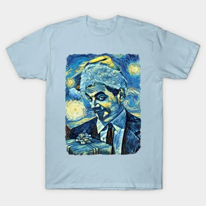 تیشرت Mr Bean's طرح Mr Bean Van Gogh style