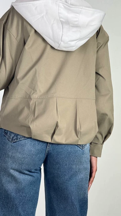 ترنچ کت کلاه دورس کد 600063