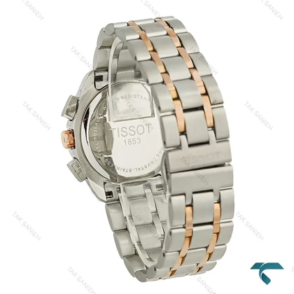 ساعت مچی تیسوت زنانه دورنگ رزگلد صفحه سفید Tissot-8269-L