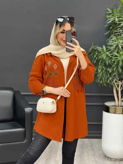 مانتو لینن طرح لوزی