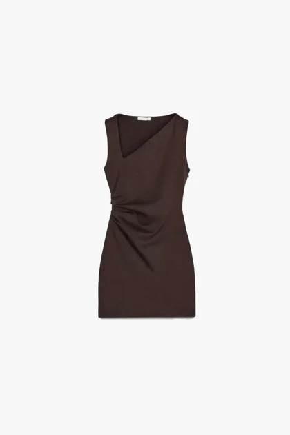 پیراهن میدی یقه کج Zara328