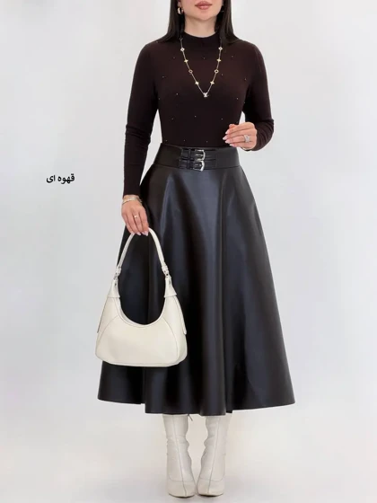 7593-دامن چرم Ariel