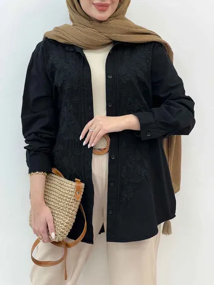 مانتو گلدوزی ترگل