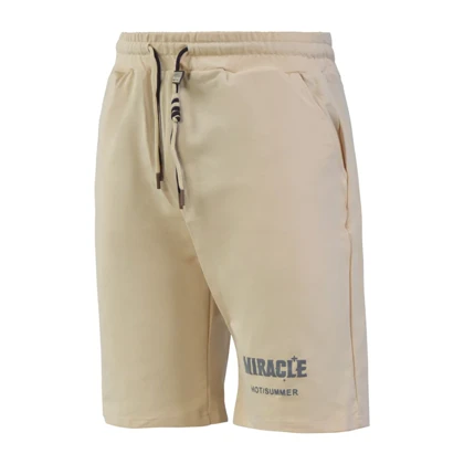 ست تیشرت و شلوارک اسپرت شنگلی مدل T110 کرم