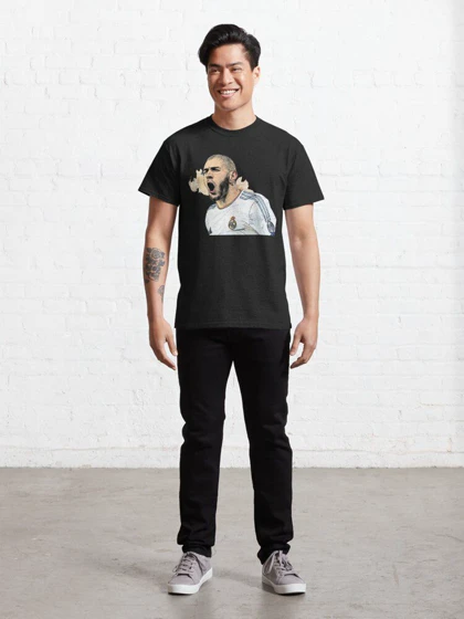 تیشرت ورزشی رئال مادرید | تیشرت Real Madrid CF طرح Art Watercolor Benzema Pfm135 کد 143963