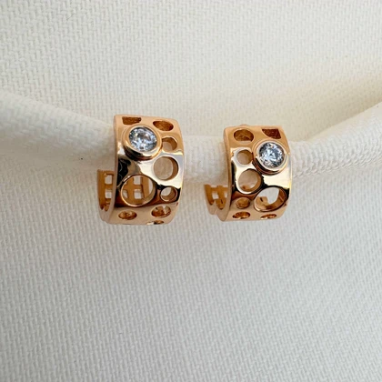 گوشواره کلیپسی نگین‌دار ژوپینگ