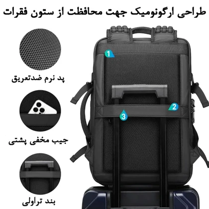کوله پشتی مسافرتی وکیوم‌دار اورجینال بنج BANGE مدل 3028