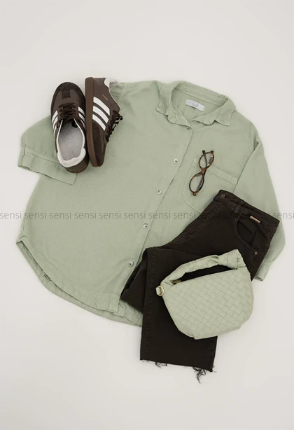 شومیز سیلک آستین 3ربع کد1005632