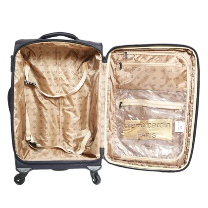 مجموعه سه عددی چمدان پیر کاردین مدل P9090-3 رنگ بنفش به همراه کاور پیرکاردین