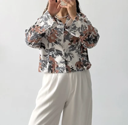 کت طرح دار برشکا | Bershka patterned coat🇹🇳
