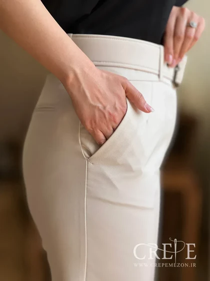 شلوار پاکتی کرپ باربی قد 92