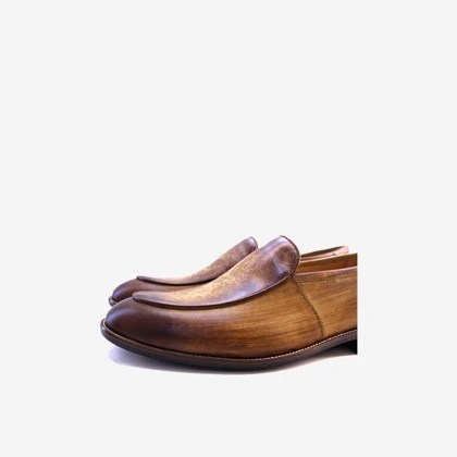 کفش رسمی چرم مردانه عسلی
