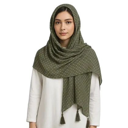 شال طرح خال‌خال زنانه - 39251305